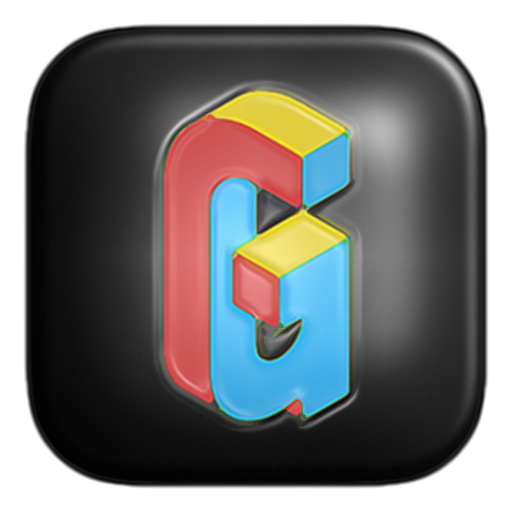 Glossy Dark 3D Icon Pack app icon