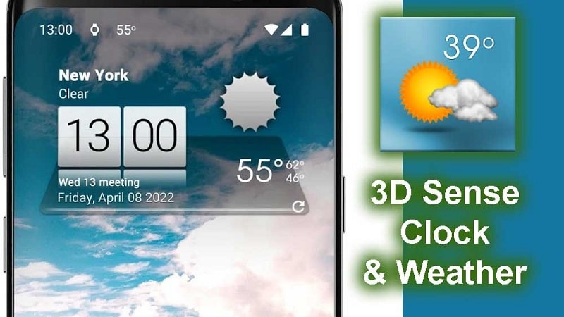 3D Sense Clock &amp; Weather APK app icon