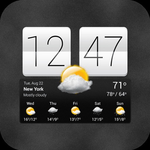 Sense V2 Flip Clock &amp; Weather APK app icon