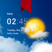Transparent clock weather Pro app icon