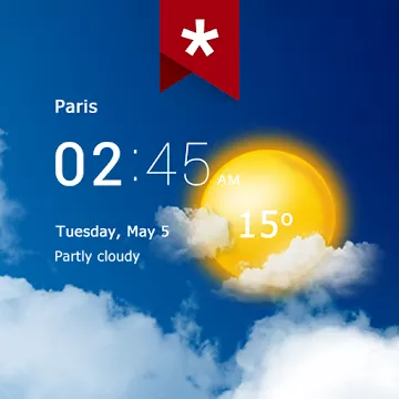 Transparent clock weather Premium app icon