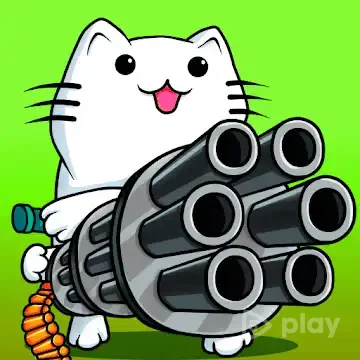 Cat shoot war: offline games app icon