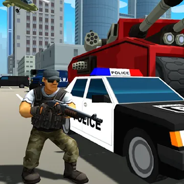 Grand Gangster City: Pixel 3D Gun Crime Game app icon