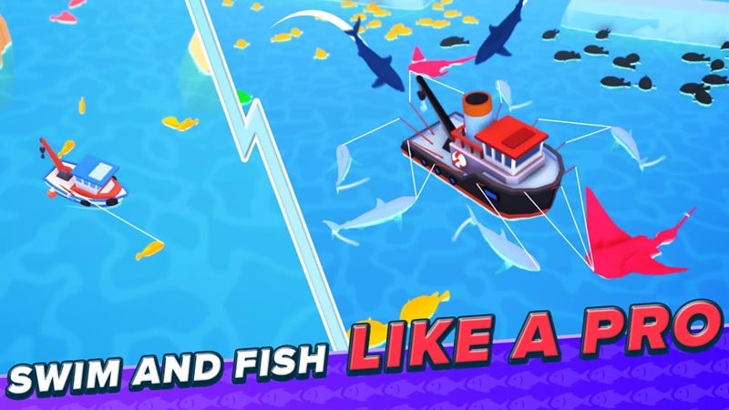 Fish idle: hooked tycoon. Your own fishing boat app icon
