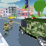 Blocky Army City Rush Racer app icon