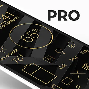 Lines Gold Pro - Icon Pack app icon