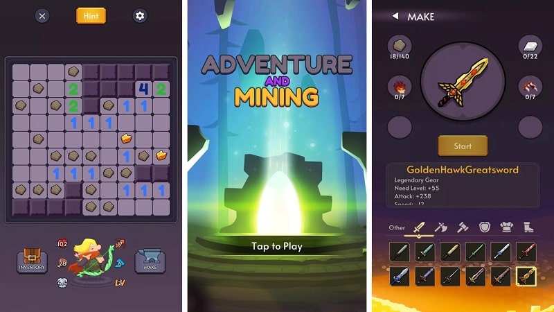 Adventure and Mining RPG APK app icon