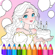 Princess Game Fantasy Coloring app icon