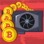 Bitcoin mining simulator app icon